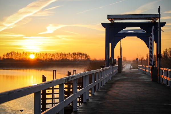 Blick auf die Brücke in Thorn